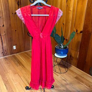 Red Lingerie Dress - Valentines Day Lingerie Vintage Style